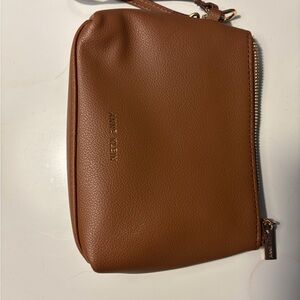 Anne Klein Tan Wristlet with Gold Accents